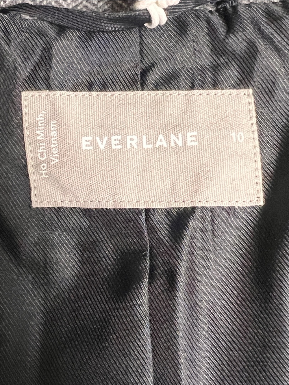 NWT Everlane Grey Herringbone Oversized Blazer, Size 10 - Picture 10 of 14